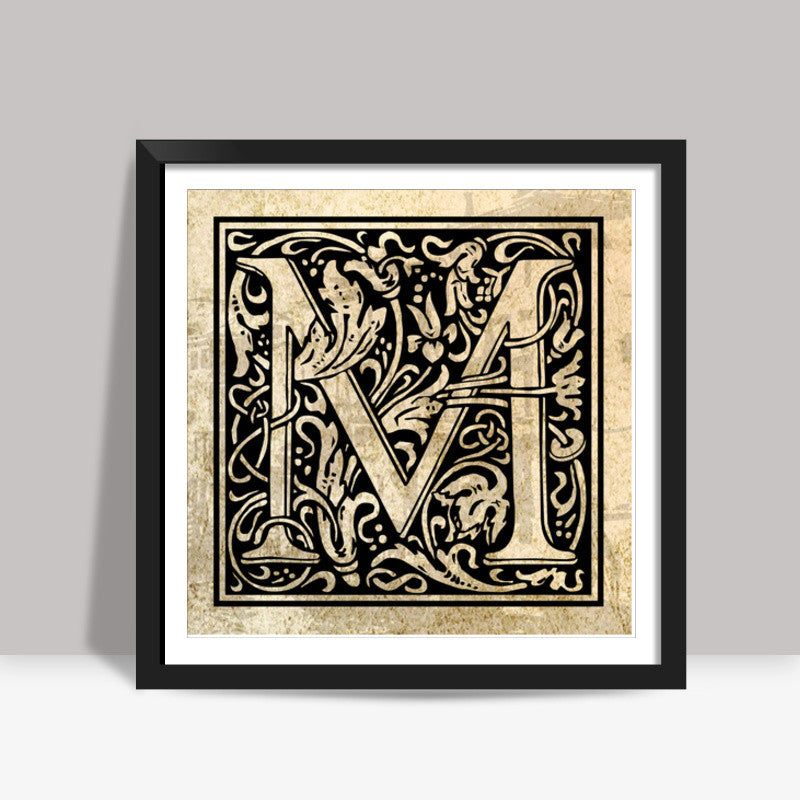 Ornate M Square Art Prints