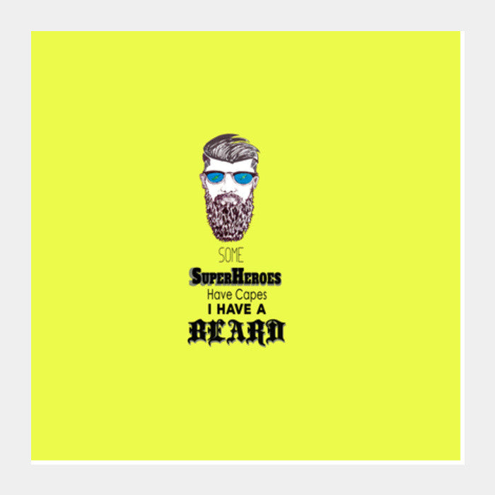 Square Art Prints, Super Beard Square Art Prints