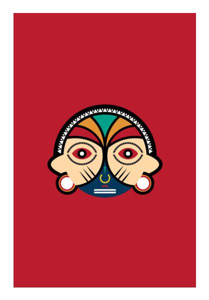 PosterGully Specials, Round Tribal Mask Wall Art