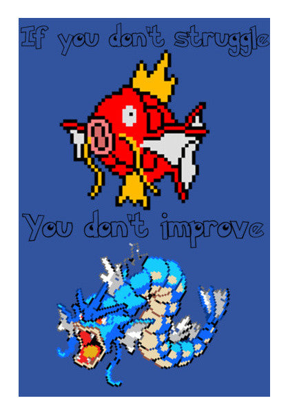 Pokemon Magikarp-Gyarados Wall Art