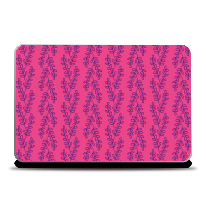 Leaf/Leaves Doodles Row Pattern Pink Girly Laptop Skins – PosterGully