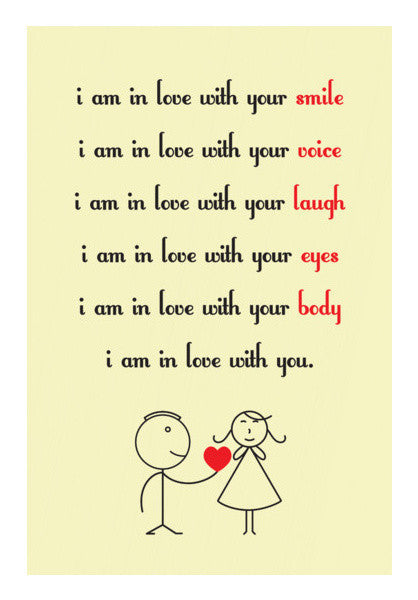 I Am In Love With You Art PosterGully Specials