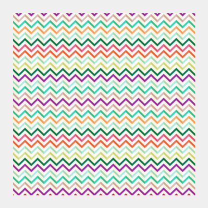 Square Art Prints, Zig Zag Square Art Prints