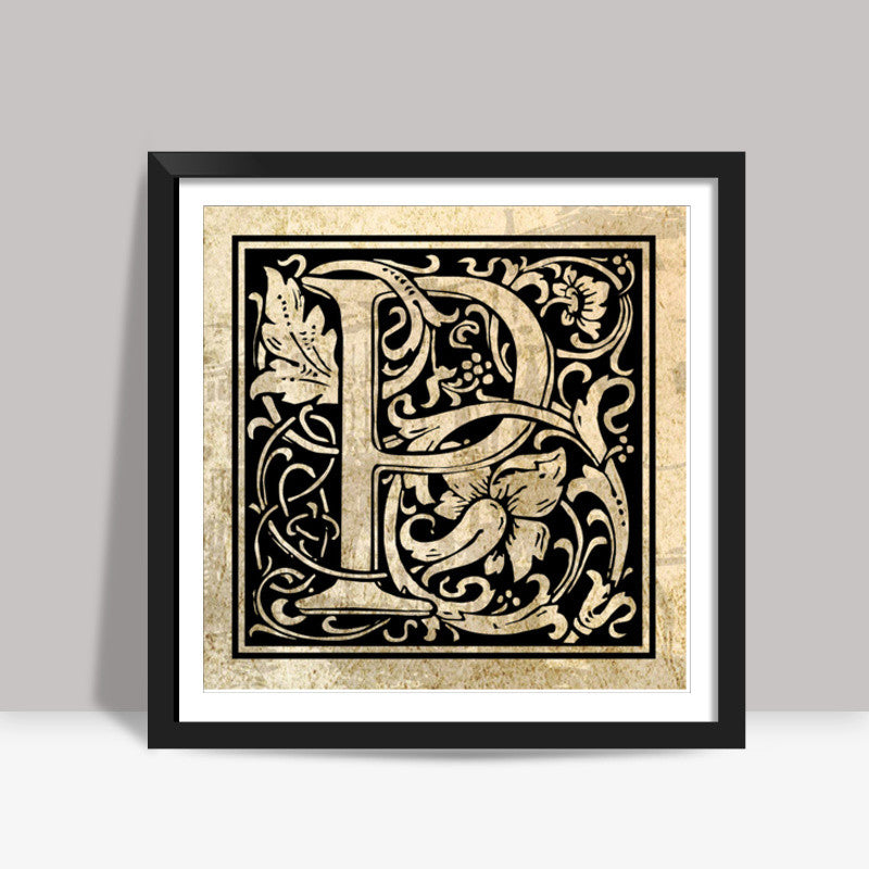 Ornate P Square Art Prints