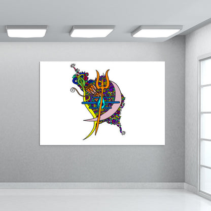 Shiva Abstract Zenscrawl Wall Art