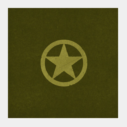 Square Art Prints, BRAVE ARMY STAR BADGE Square Art Prints