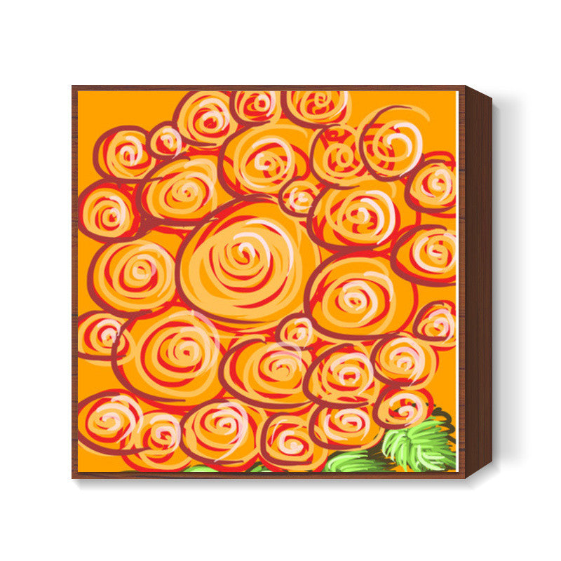 Swirls and flowers ! Square Art Prints