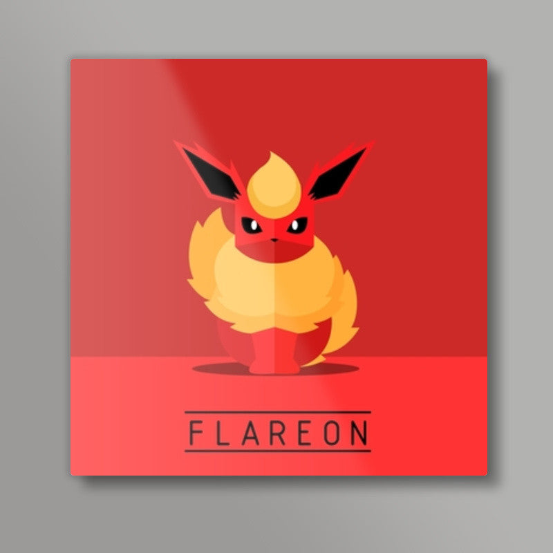 Flareon Pokemon Go  Square Art Prints