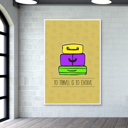 To Travel Is to Evolve Wall Art