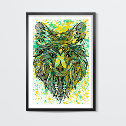 Patterned Wolf Wall Art