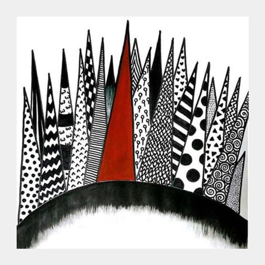 Patterned Spikes Square Art Prints PosterGully Specials