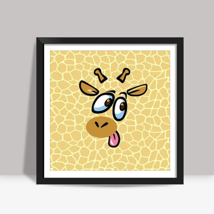 JUNI THE GIRAFFE! Square Art Prints