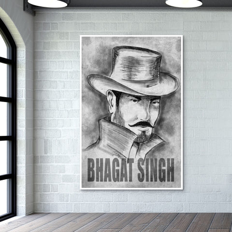 Shaheed Bhagat Singh Drawing by Daljeet Kaur - Fine Art America