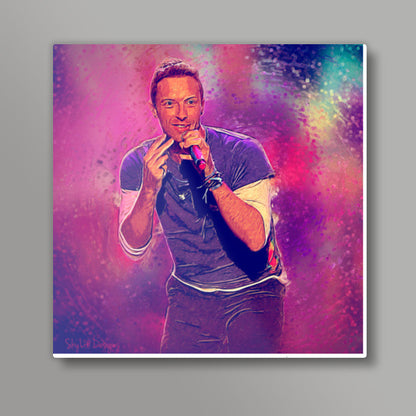 Chris Martin Coldplay Painting Square Art Prints