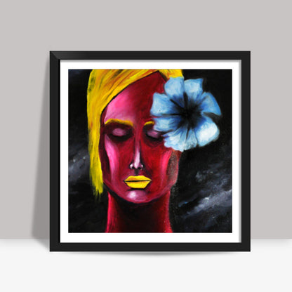 Flower Lady Square Art Prints