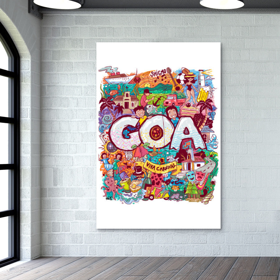 Goa Doodle Colour Wall Art