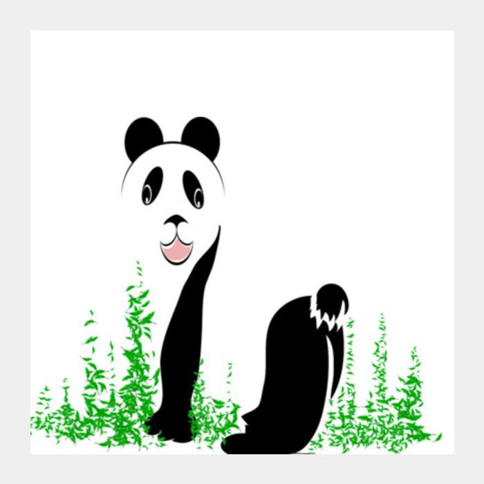 PosterGully Specials, THE PANDA is a symbol of gentleness and strength. it is an auspicious symbol of peace, harmony Square Art Prints