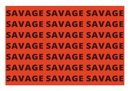 Wall Art, Savage AF Funny Typography Wall Art