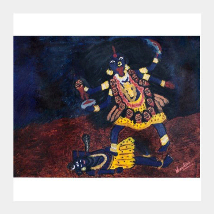 Goddess Kali | Oil Painting Square Art Prints