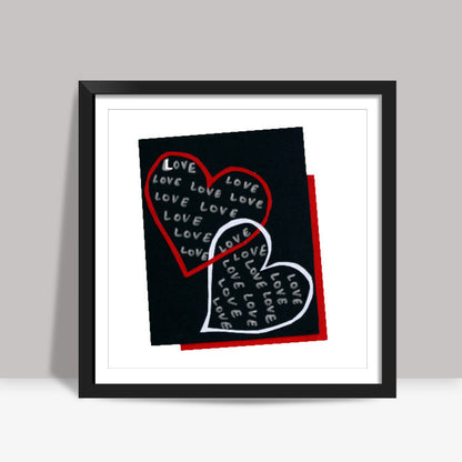 Hearts Filled With Love Square Art Print