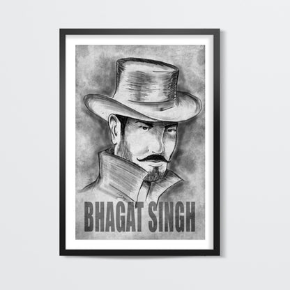 Bhagat Singh sketch Wall Art