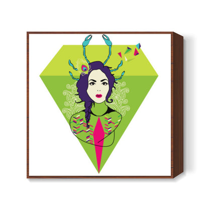 Diamond Girl Square Art Prints