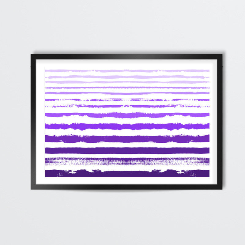 Uneven Purple Stripes Wall Art