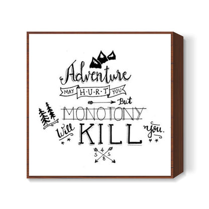 Adventure Quote Square Art Prints