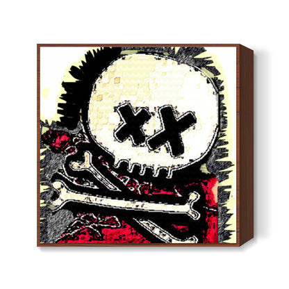 Punk rock square art print Square Art Prints