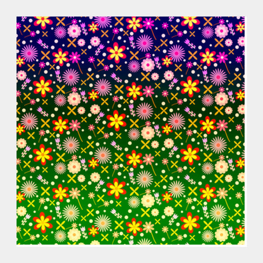 Colorful Flowers Square Art Prints PosterGully Specials