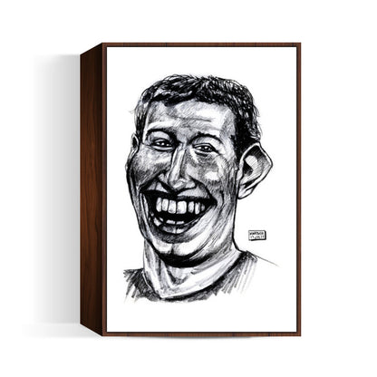 Mark Zuckerberg Caricature Wall Art