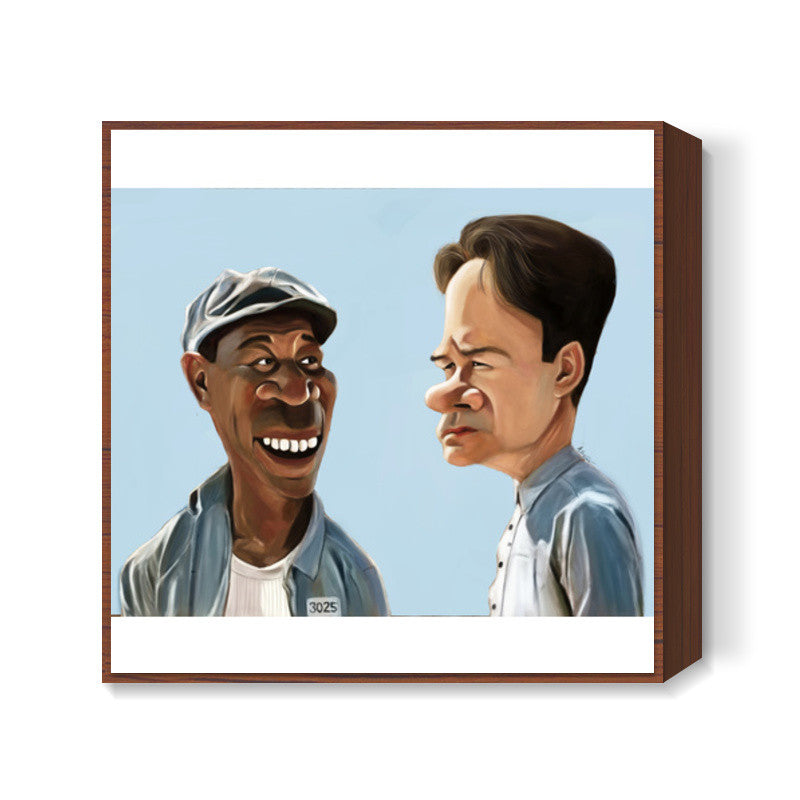 The Shawshank Redemption Caricature Square Art Prints