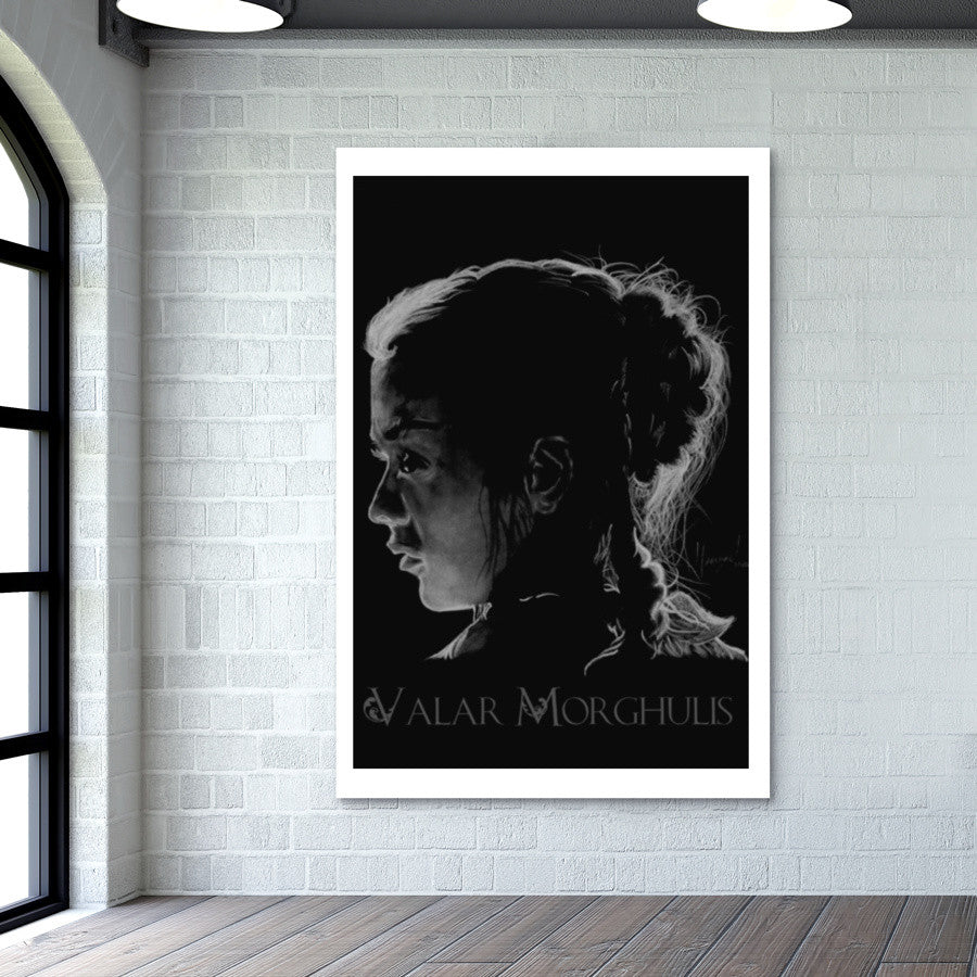 Arya Stark Valar Morghulis Wall Art