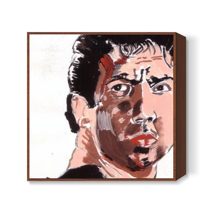 Bollywood star Sunny Deol proves that a wounded man is an angry man Square Art Prints