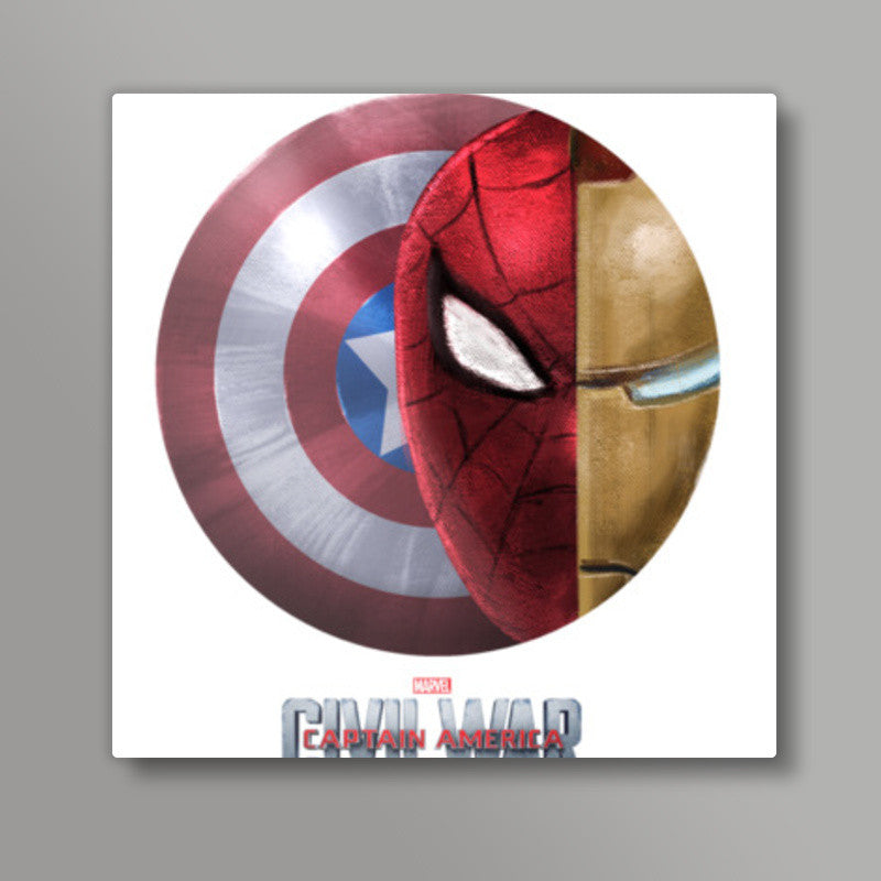 CIVIL WAR CAPTAIN AMERICA Square Art Prints