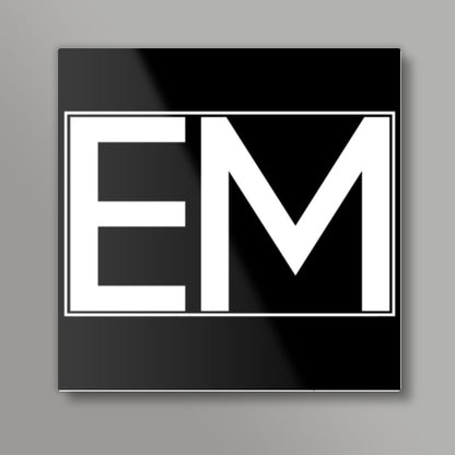 EMINEM | EM | minimal black Square Art Prints