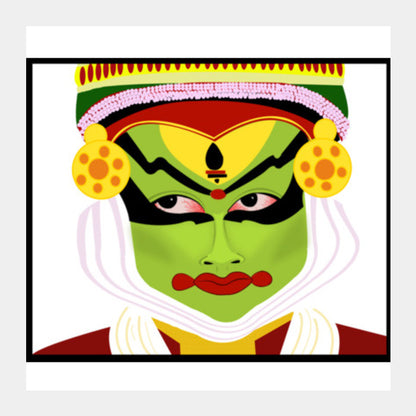 Kathak Dancer Square Art Prints