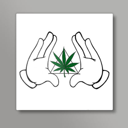 weed the need Square Art Prints