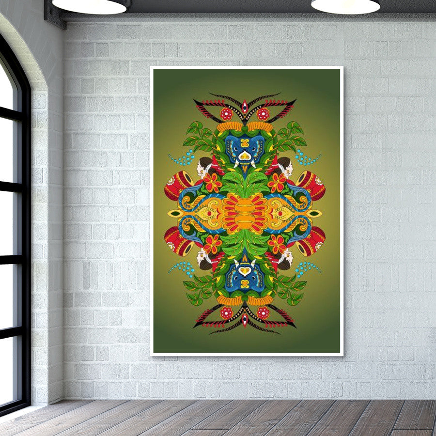 Ornamental design as taken inspiration from Assam culture Wall Art by Anushree