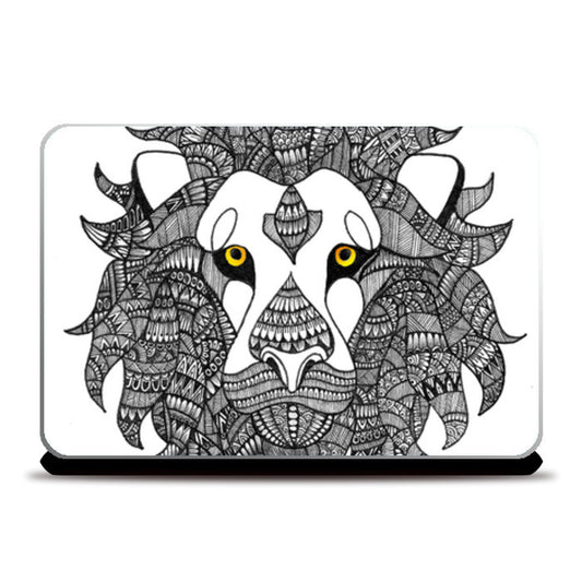 Intricate Lion Laptop Skins