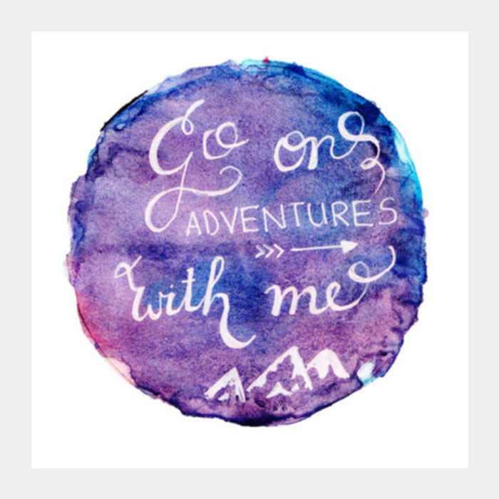 Square Art Prints, Adventures Quote Square Art Prints