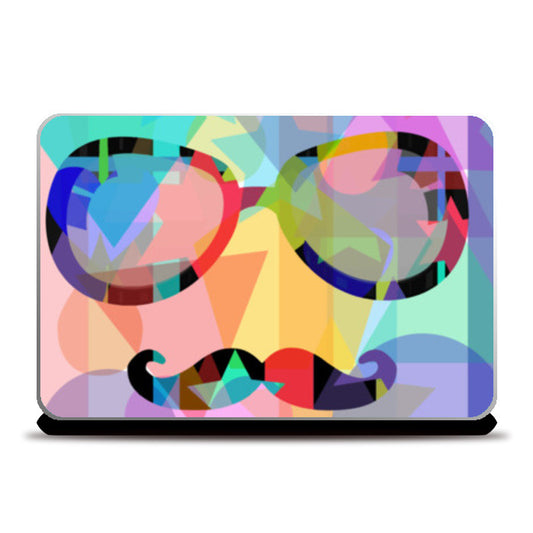 Cool Moustache Pop Art Laptop Skins