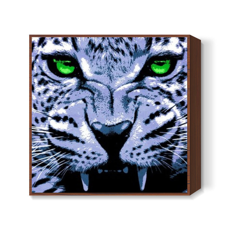 Look into my green eyes Square Art Prints