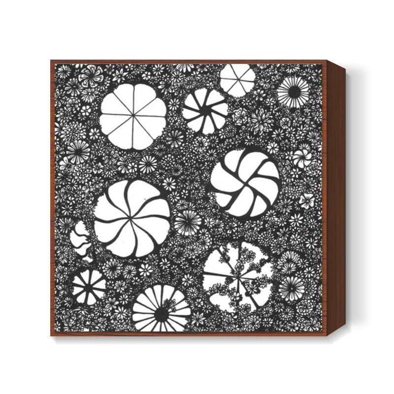 Hand-drawn Flower Art Square Print Square Art Prints