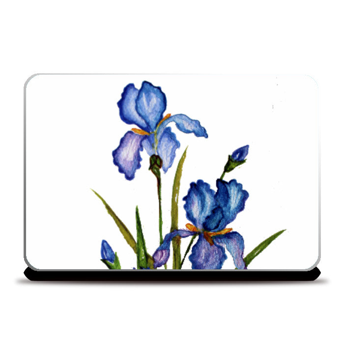 Laptop Skins, Blue Iris Laptop Skin l Artist: Seema Hooda, - PosterGully