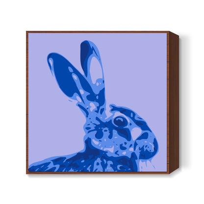 Abstract Hare blue Square Art