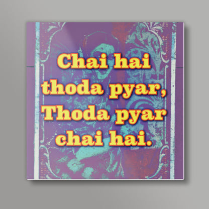 Chai hai thoda pyar Square print | Dhwani Mankad