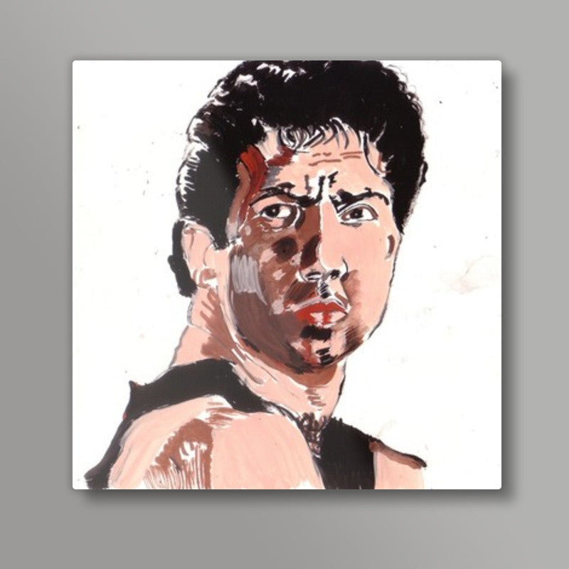 RAGE is a part of couRAGE- Sunny Deol Square Art Prints