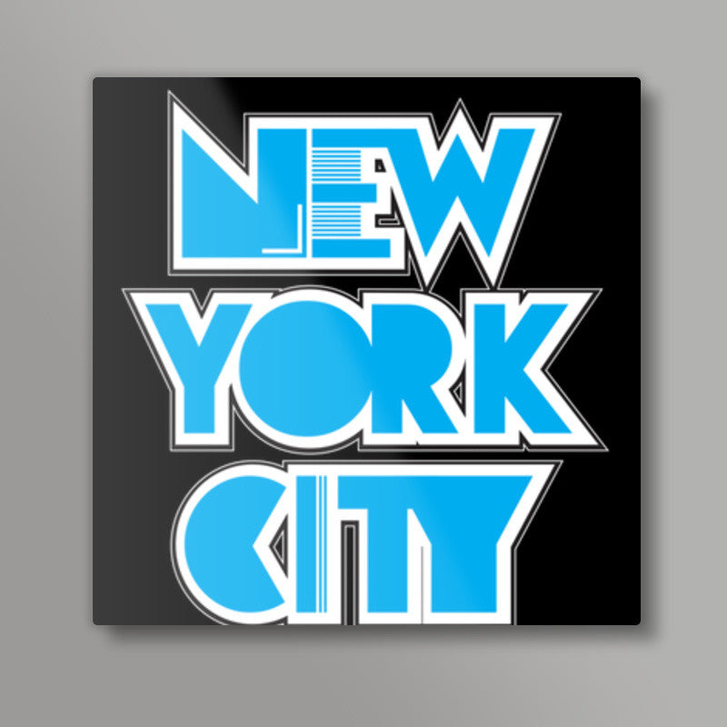 New York City blue  Square Art Prints