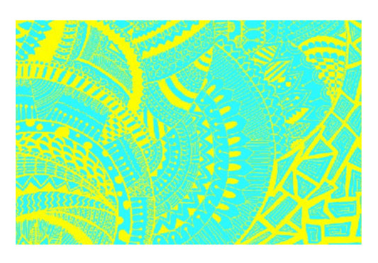 Wall Art, Yellow-Blue doodle-wallart|Artist: Megha-Vohra, - PosterGully